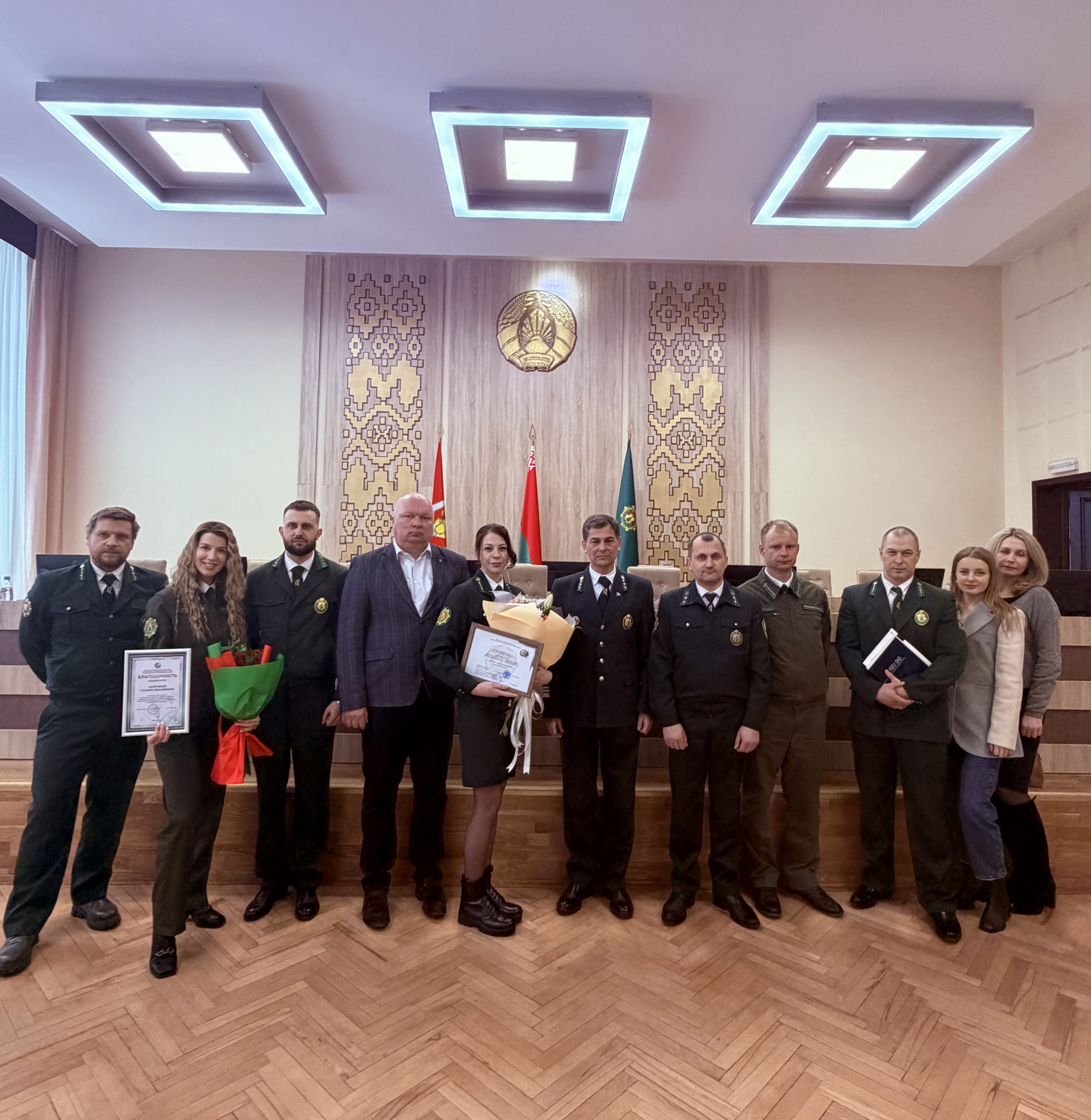 Главные специалисты Гродненского лесхоза на расширенном проведении заседания коллегии Гродненского государственного производственного лесохозяйственного объединения.